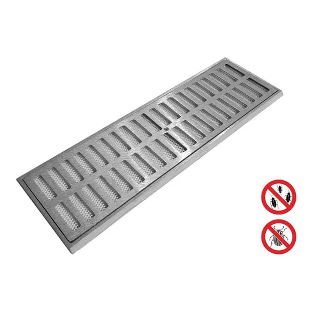 Ralo Grelha 15x50 Linear C/ Tela Anti Inseto