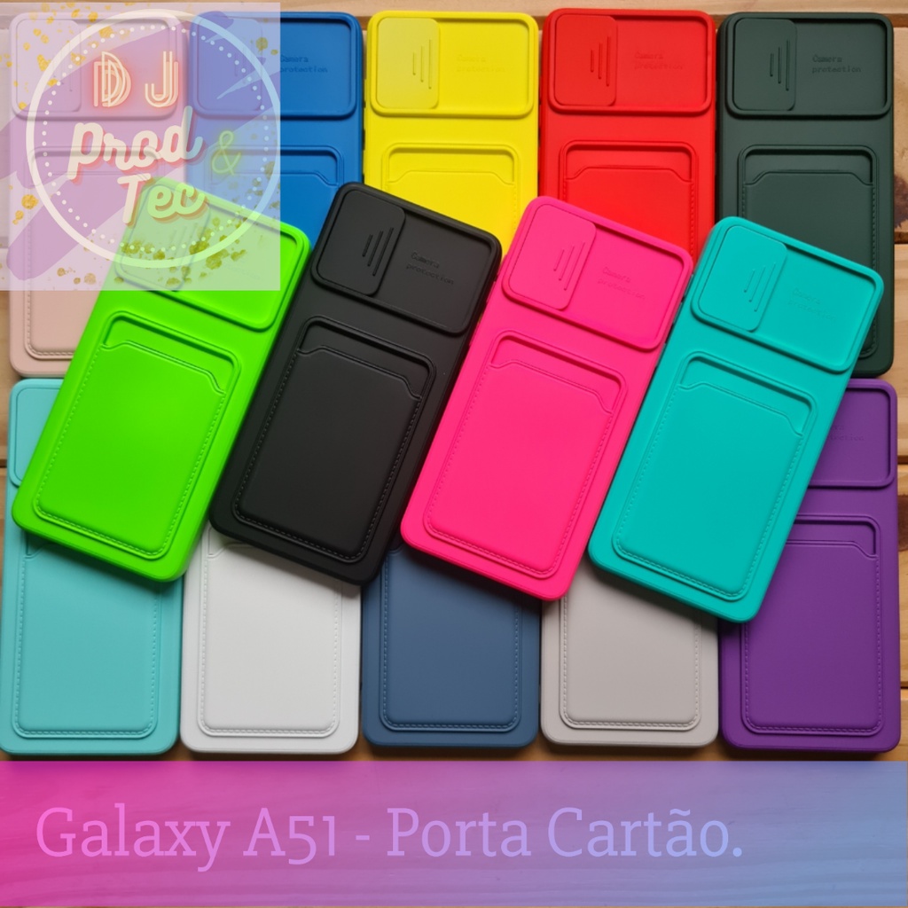 Capa Capinha case Anti impacto Samsung Galaxy A51 – Capa para Samsung A51 - Slide Protetor de Câmera e Porta Cartão