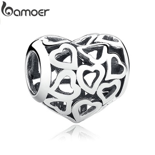 Bamoer AIC017 Pulseira Com Contas De Coração Vazado/Bijuteria Fashion/Diy
