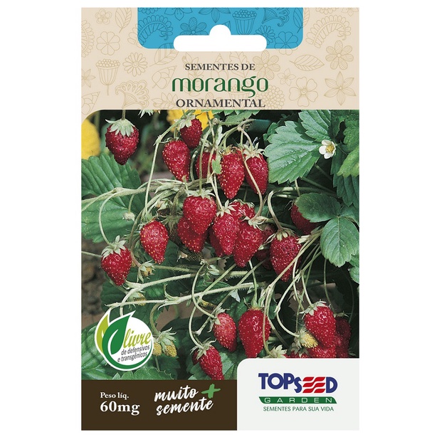 Sementes Morango Silvestre (Ornamental) TOPSEED