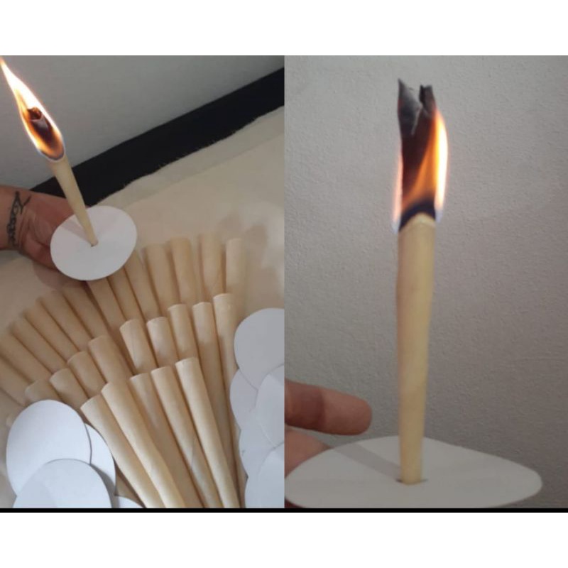 Kit 10 Cones Hindu/Chinês - EXCELENTE QUALIDADE - PROFISSIONAL -  Cada Cone Acompanha Um Disco De Papel para proteção Na Aplicação - Feito com Cera de Abelha e Própolis