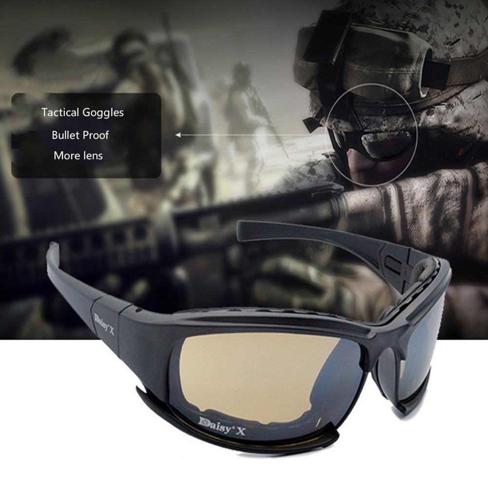Outdoor Polarized Daisy X7 Glasses Tactical Glasses Military Shooting 4 Lenses Airsoft Shopee