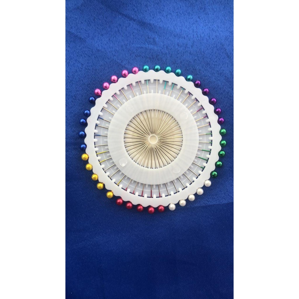 Alfinete para costura com cabeça colorida em Oferta na Shopee