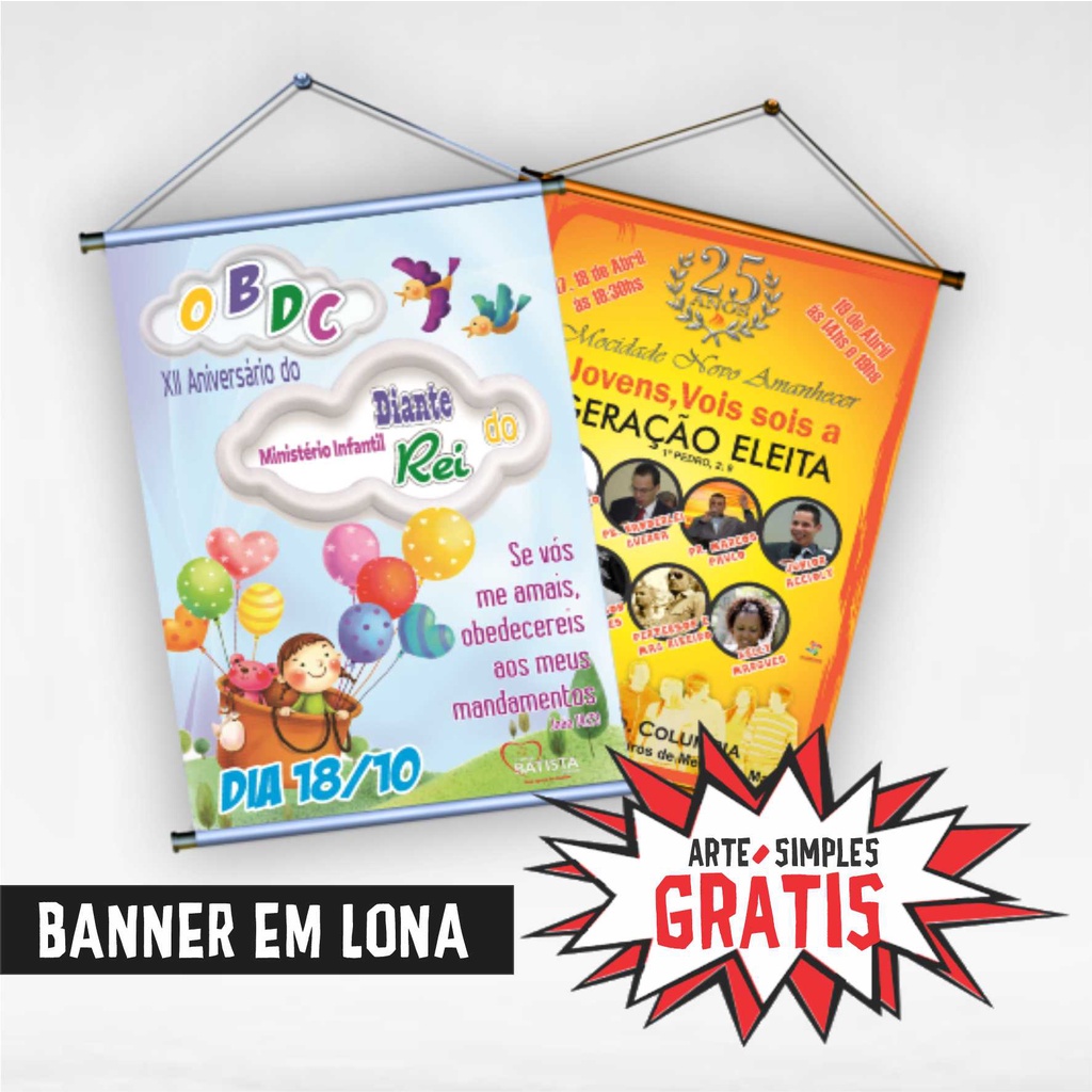 Banner Em Lona Promocional X Cm X Cm X Cm Shopee Brasil