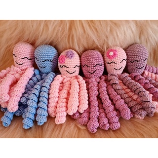 Polvo Amigurumi-Polvo  de Crochê para Bebê -Polvo terapêutico para recém nascido-Amigurumi-Croche