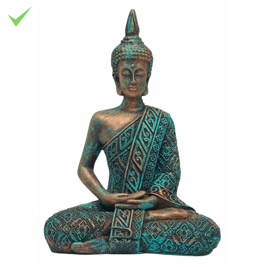 Imagem Buda Hindu Tailandês Tibetano Estátua Resina 20cm Novidade