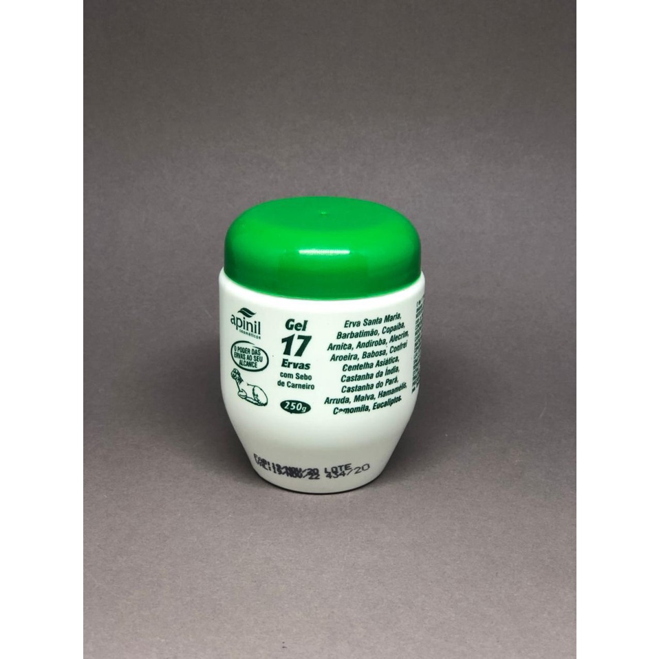 Gel Massageador 17 Ervas com Sebo de Carneiro Apinil 250g