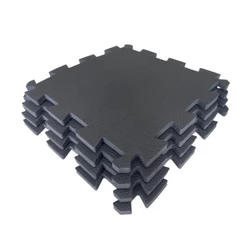Kit 10 Tapetes Tatames EVA 50x50 2cm - Preto Econômico