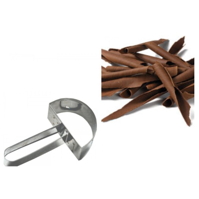 Raspador de Chocolate Meia Lua Inox Profissional