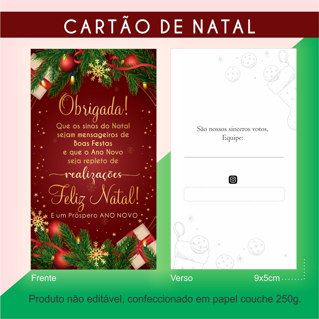 100 und Cartão de Natal e Ano Novo Cartão de Agradecimento ao Cliente -  Escorrega o Preço