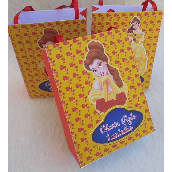 Sacolinhas personalizadas Bela- Sacolas personalizadas | sacolas para lembrancinhas