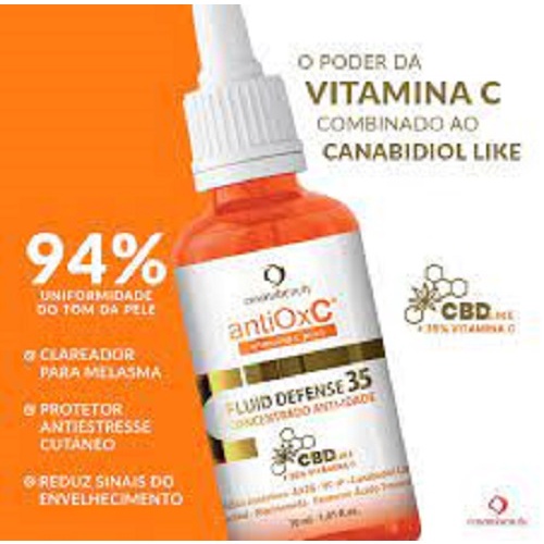 Fluid Defense 35% Vitam C Concentrado Anti-idade Cosmobeauty Fluid Defense