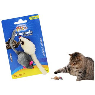 Brinquedo Para Gatos Kit 2 Ratinho Pelúcia Chocalho Pequeno Rato Western em Oferta na Shopee