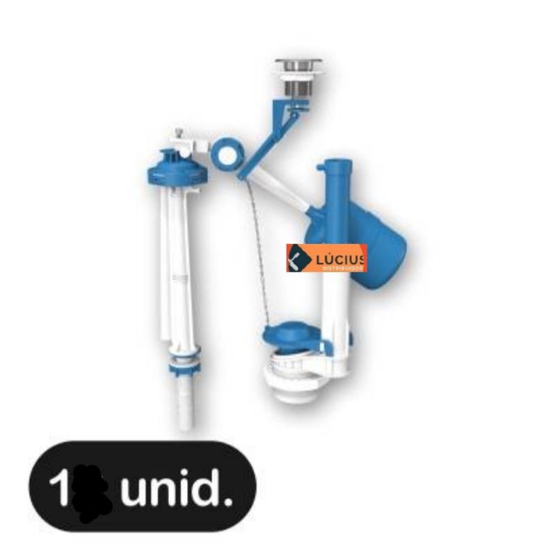 Kit Mecanismo Universal Completo Para Vaso Acoplado Torre De Saida Entrada E Boia Niveladora Mecanismo Descarga Acionamento Universal VALVULA Super ACOPLADA Valeplast