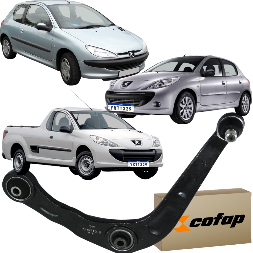 Bandeja Balança Direita Original Cofap Peugeot 206 1999 2000 2001 2002 2003 2004 2005 2006 2007 Hoggar Peugeot 207 2008 2009 2010 2011 2012 2013 2014 2015