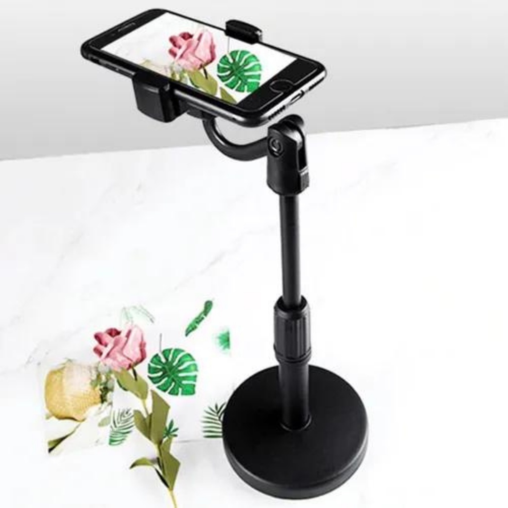 Suporte Tripé Apoio Celular Smartphone Mesa Portátil 360° Base super estável Envio Imediato