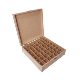 Caixa para Óleos Essenciais - 49 Div - 25x25x10A - MDF Cru em Oferta na Shopee