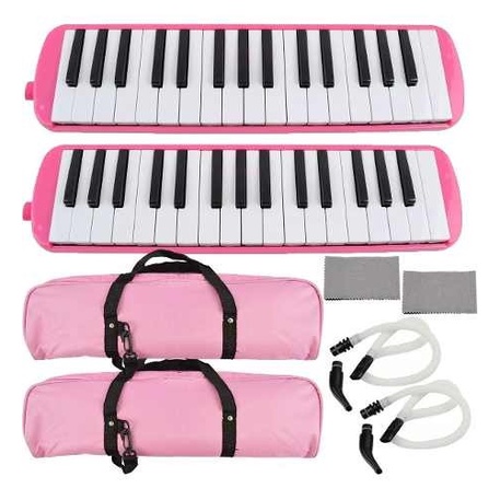 Kit 2 Escaletas Melódicas Rosa Andaluz 32 Teclas C/ Estojo