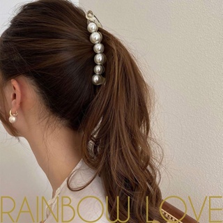 (1pç Grampos De Banana Acrílico Estilo Coreano Com Pérolas) em Oferta na Shopee