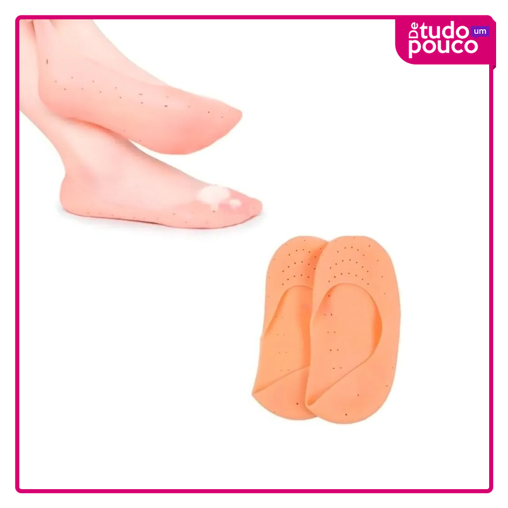 Meia De Silicone Hidratante Cicatrizante Saúde Dos Pés Lavável Silicone médico não tóxico Previne a Pele Seca Super Confortável