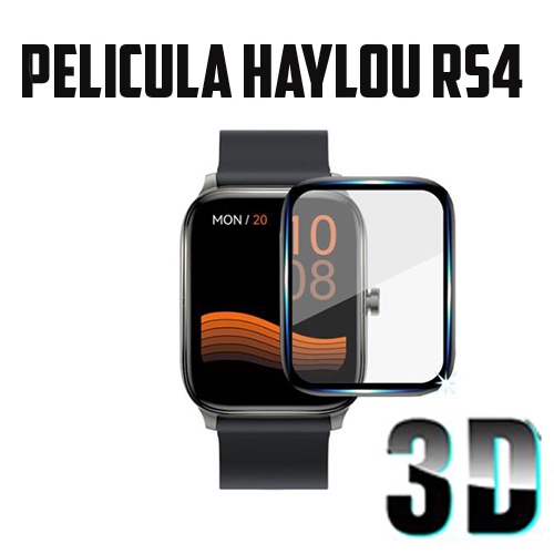 Pelicula protetora 3d para haylou RS4 super resistente pelicula com borda 3d