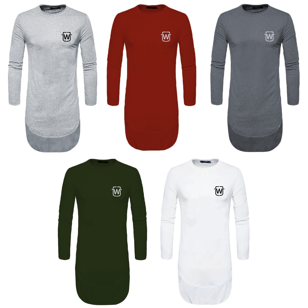 Camiseta Longline Wooks Oversized Swag Manga Comprida Wc2