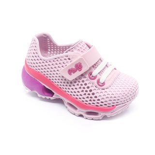 Tênis Infantil Plugt Menino Confortável Escolar Calce Fácil Colors Rosa Pink