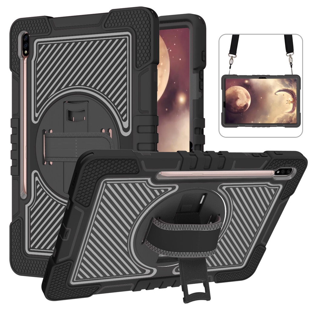 Para Samsung Galaxy Tab S9 Plus/S8 S7 FE Case , Cinta De Suporte Giratória 360 À Prova De Choque Mão A8 10.5/S6 Lite/A7 A 8.0