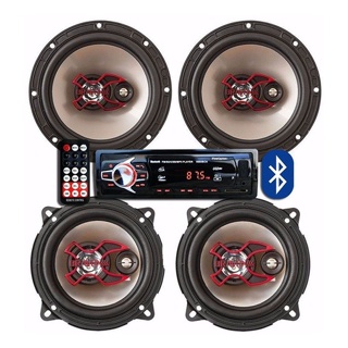 Kit Som Bluetooth Zafira + 4 Alto Falante Bravox 200w em Oferta na Shopee