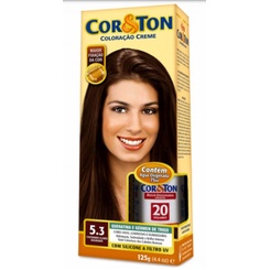 Tintura Creme Cor & Tom Niely 5.3 Castanho Claro Dourado