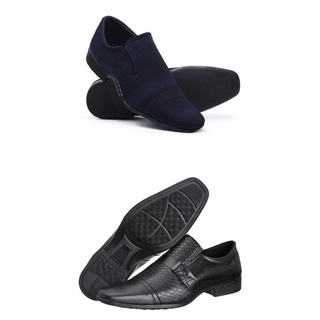 Kit Social Masculino Camurça + Social Masculino Fosco Dia a Dia Conforto