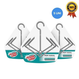 Mini Varal Cinza Calcados Kit 5 Uni LAV6797-CZ Flash Limp