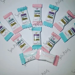 100 Balas Adesivadas Personalizadas