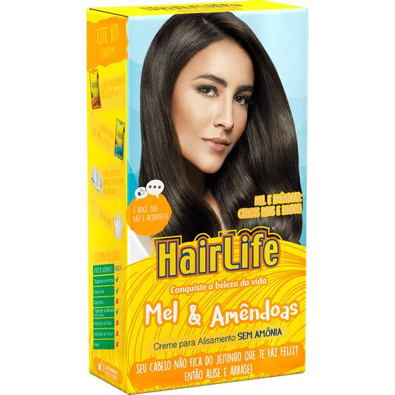 Creme Alisante HairLife Mel & Amêndoas em Oferta na Shopee