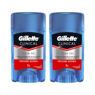 Kit Desodorante Gillette Clinical Gel Pressure Defense 45g Com 2