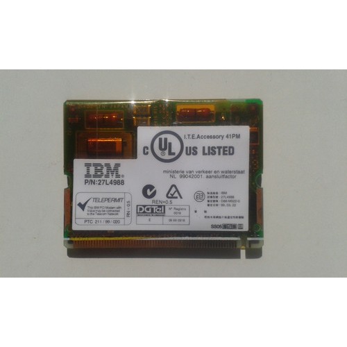 Modem Mini Pci Notebook Ibm Thinkpad Type 2628 P/n:27l4988