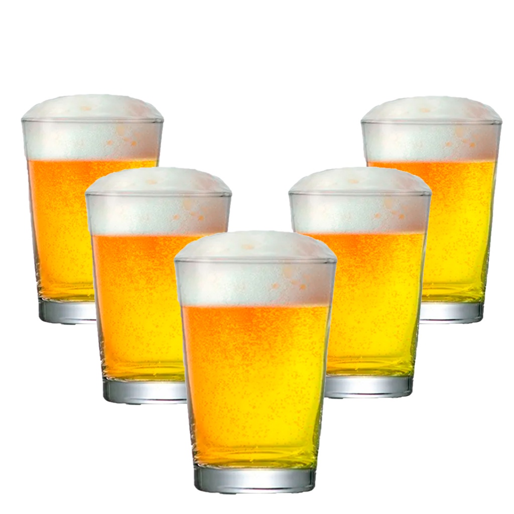 ogo Copos Cerveja E Drinks Caldereta De Vidro 300ml 6 Pcs Grosso Resistente Promoção
