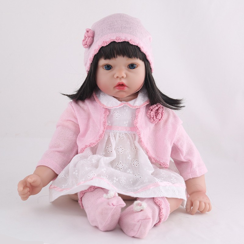 50 Cm Menina Bebe Reborn Bonecas Silicone Brinquedos Recem Nascidos Bebes Boneca Com Cabelos Longos Shopee Brasil