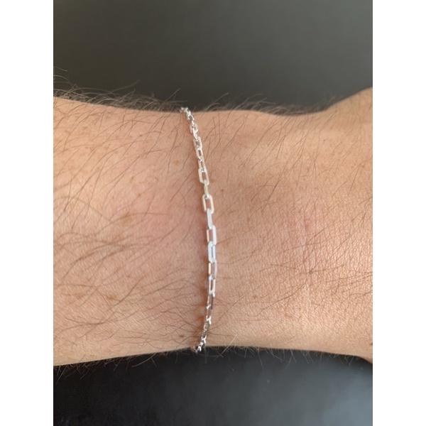 Pulseira Masculina Masculino Cartier 2mm - Prata 925 (não é banhado, é Prata 925)