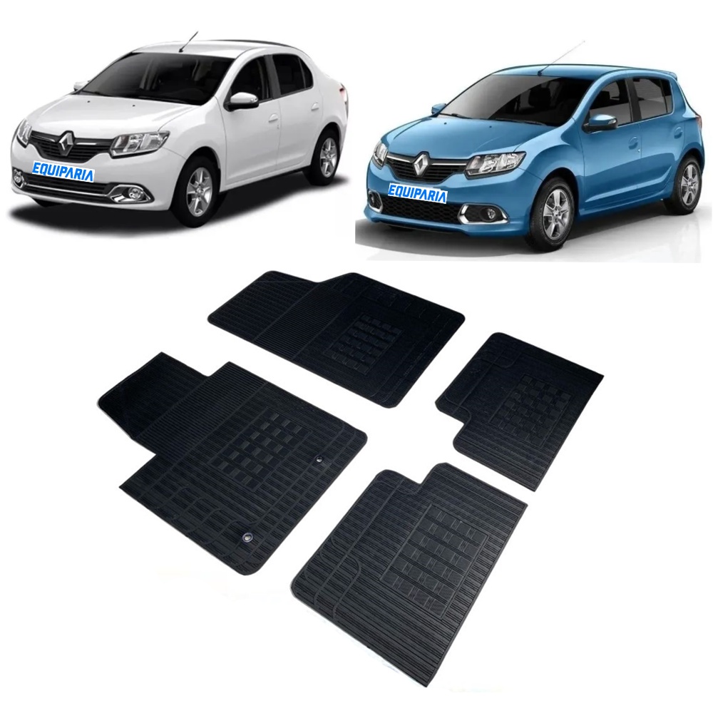 Jogo 4 Pecas Tapete Automotivo Especifico Sandero Todos  100% Borracha Borcol