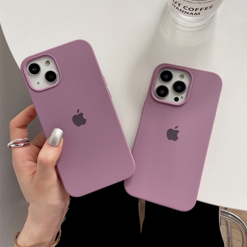 Lucky Roxo Para iPhone 18/17/16/15/13/14/12/11/Pro max/Ar/XS XR/7/8/Plus/SE/Mini/Capa De Telefone De silicone Líquido