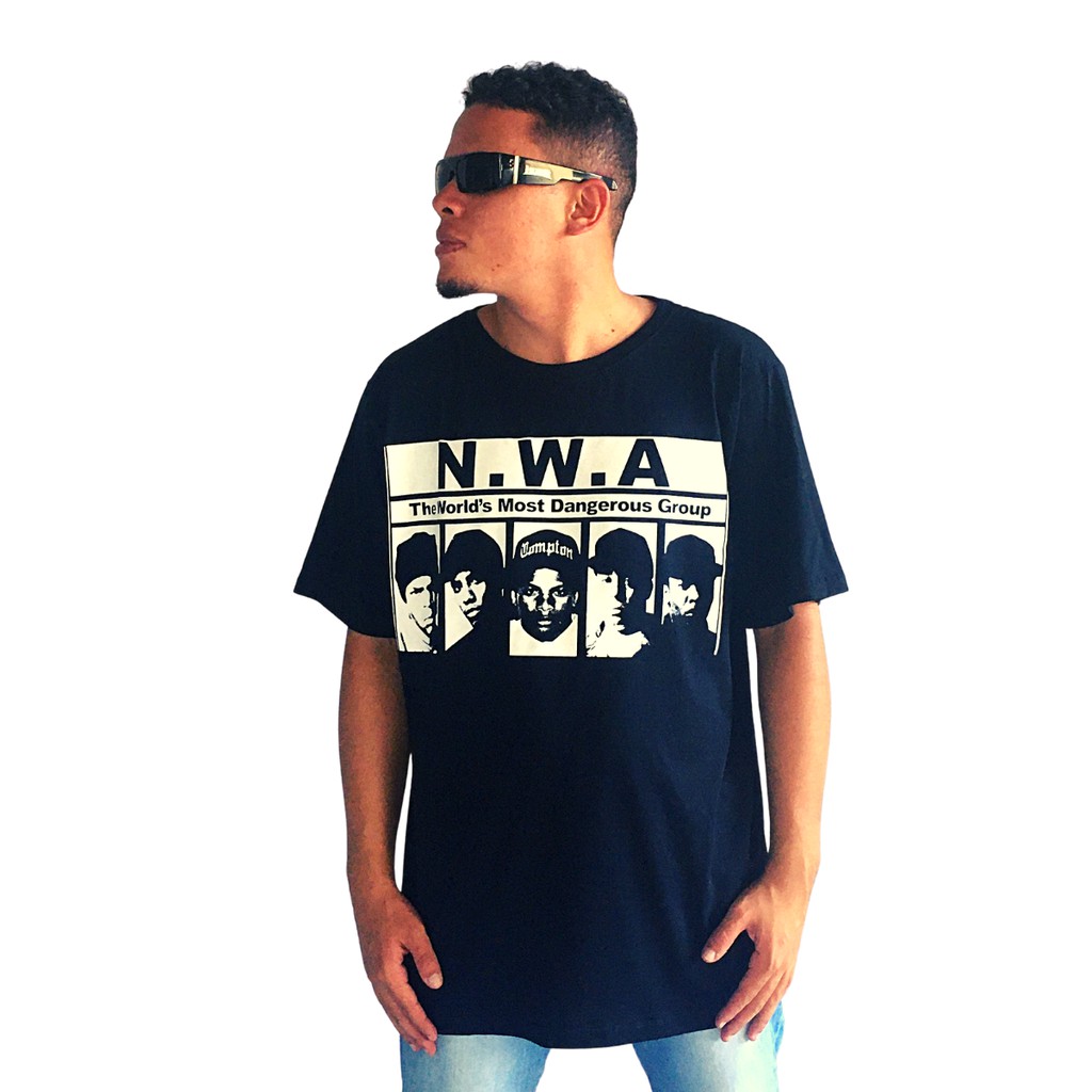 Camisa Camiseta NWA Compton Rap Hip Hop Blusa Anos 90 Lowrider Classico