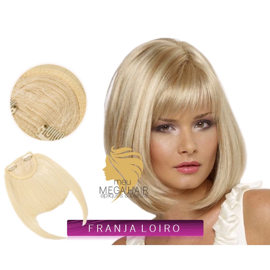 Cabelo Franja Aplique Tic Tac Loiro Claríssimo Sem Brilho Promoção Beauty Premium Cabelo Premium