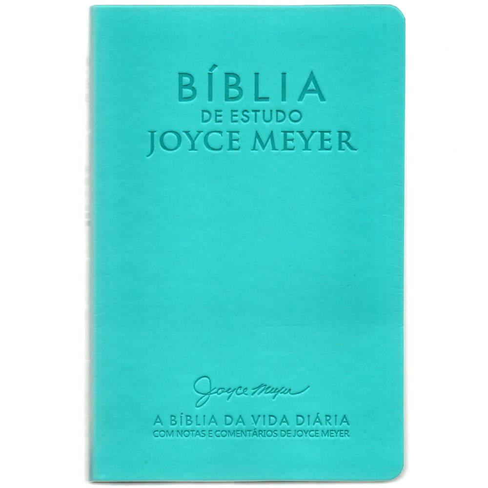 Bíblia De Estudo Joyce Meyer | NVI | Letra Média | Capa Azul Tifany em Oferta na Shopee