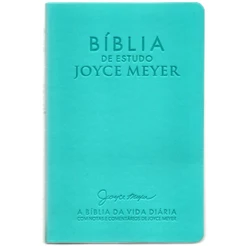 Bíblia De Estudo Joyce Meyer | NVI | Letra Média | Capa Azul Tifany
