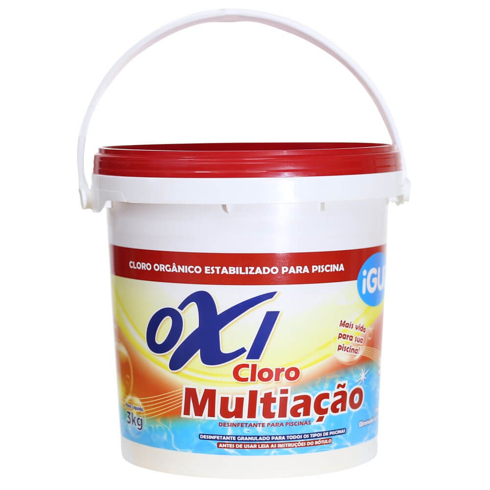 Cloro Para Piscina 5 Em 1 Multiação - Igui -  Balde 3 Kg