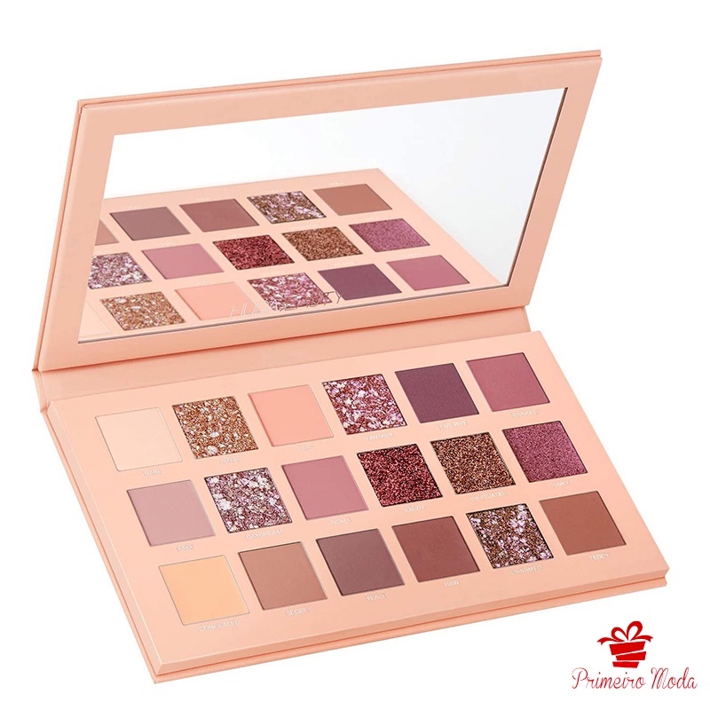 Sombras Paleta De Sombra Com 18 Cores Brilhante Fosco Perolado HUDA Beauty