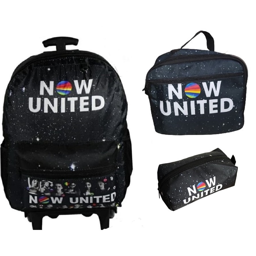 Bolsa/Mochila Now United Kpop Glíter Universitária Escolar Casual com Brinde