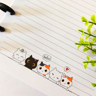 Refil de Folhas para Caderno de Disco Inteligente Gatinhos Cute MOD. 02 Tamanho A5 Médio Grande em Oferta na Shopee