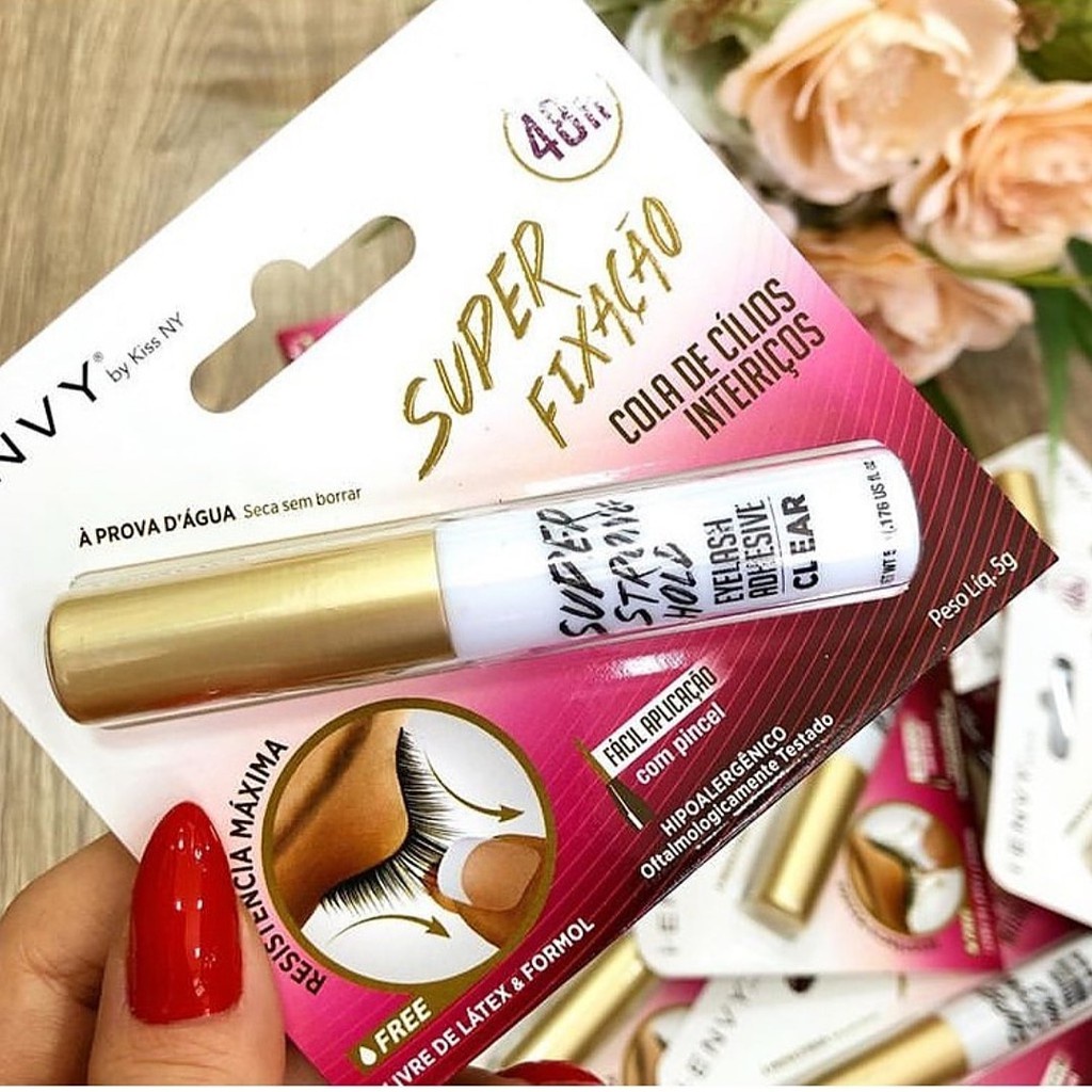 Cola de Cílios Incolor 48h Kiss Ny